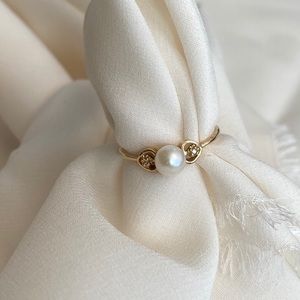 VTG Gold Pearl 10K Gold Ring Jewelry Sparkle NJ